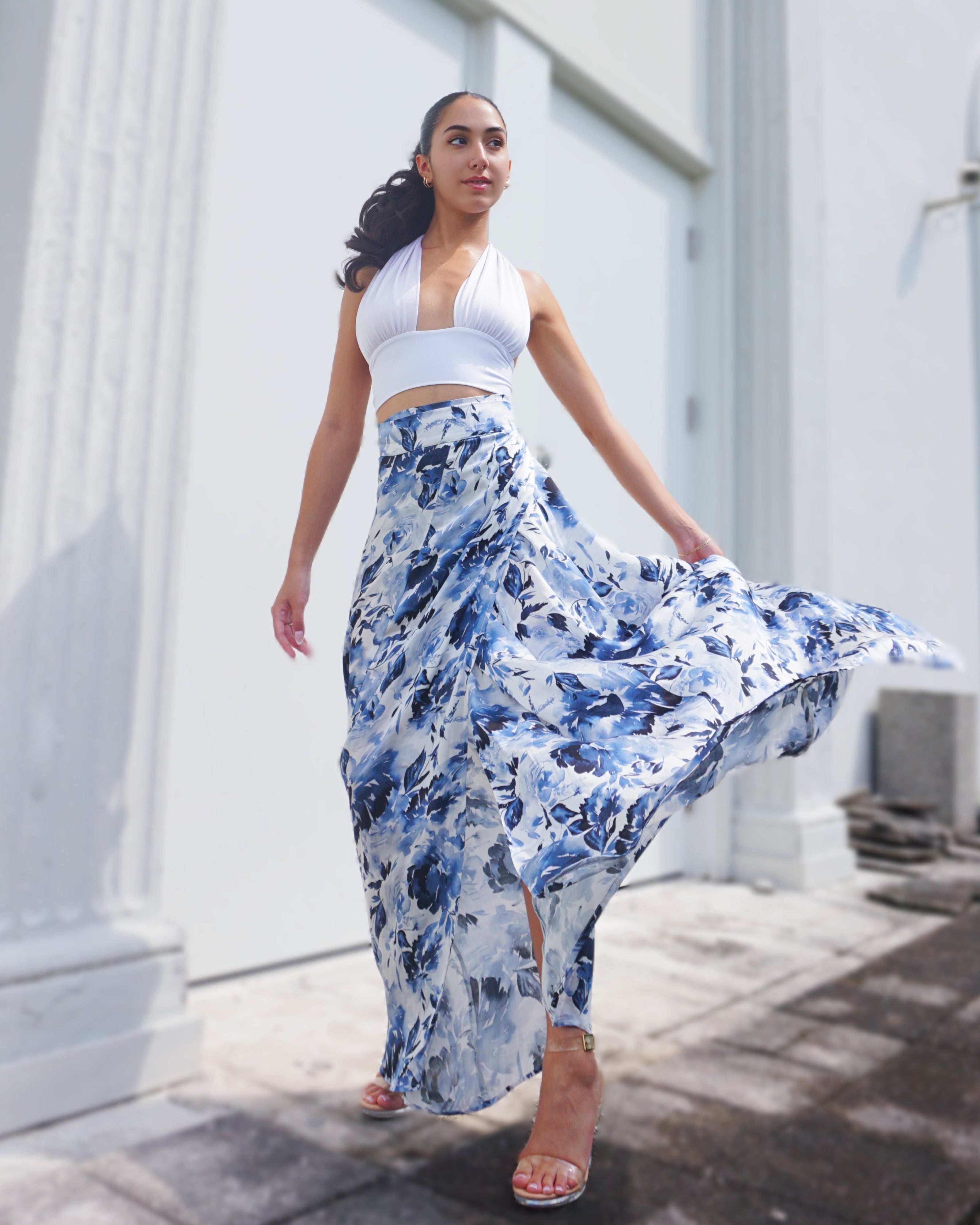 Show Skirt - Sapphire Bloom