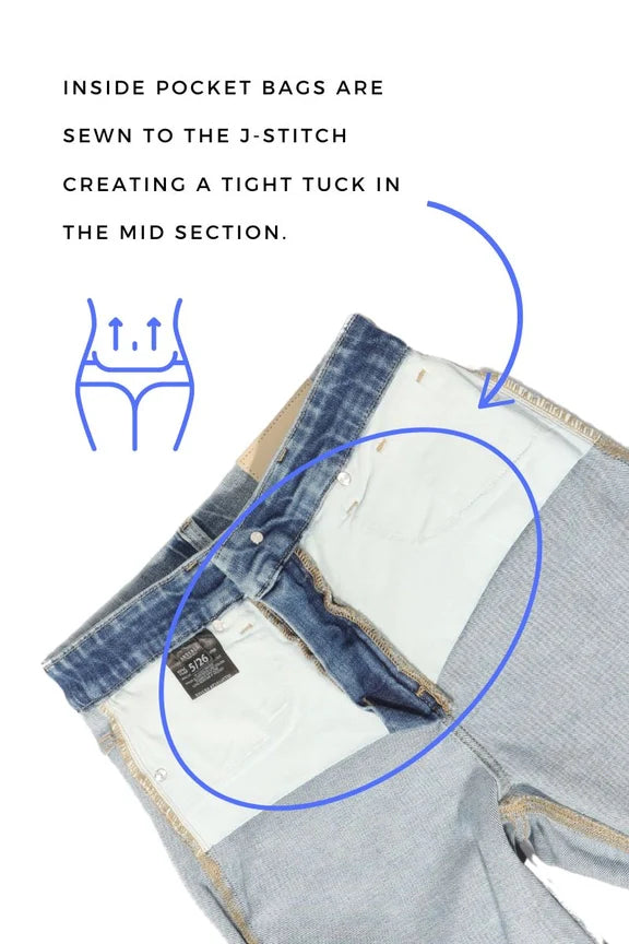 TUMMY CONTROL HIGH RISE SLIM FLARE JEANS  *Signature*